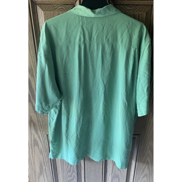 Tommy Bahama Light Green Tropical Floral 100% Silk Button Down Mens Size XL - Picture 7 of 7